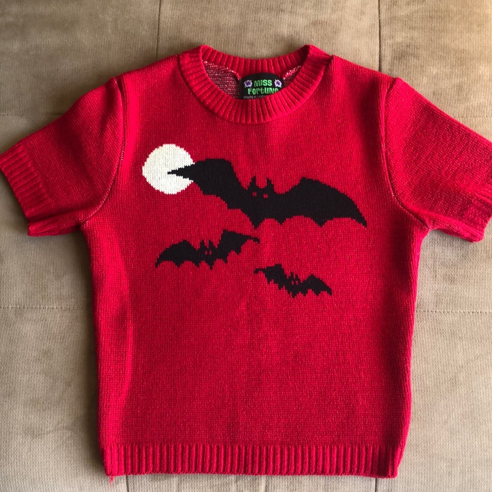 Miss Fortune HALLOWEEN Bat Sweater size XS